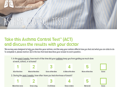 Kontrolni test za astmu Kontrolni test za astmu